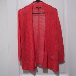 Alfani Knit Open Front 3/4 Sleeve Sweater Cardigan L